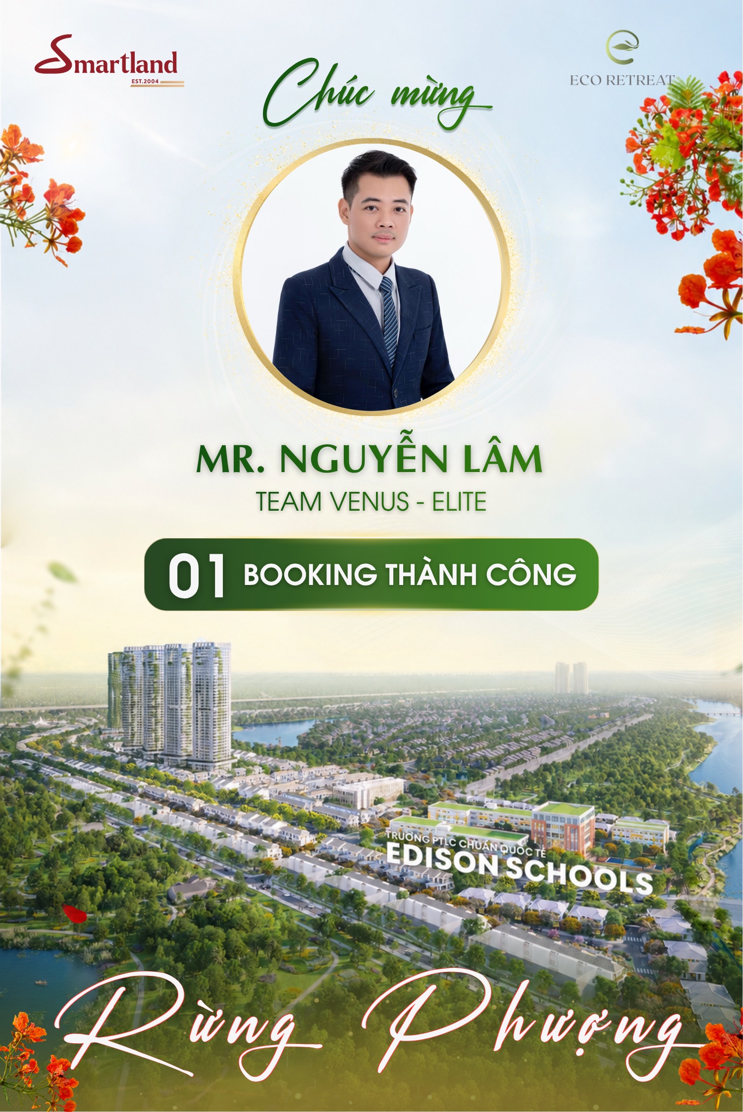 Vinh danh Nguyễn Lâm với booking thành công tại Eco Retreat